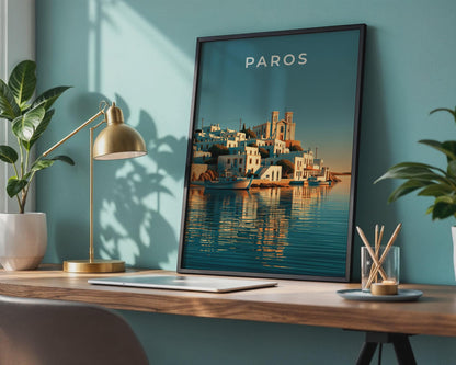 Coastal Wall Art Paros Poster - Travel Wall Art