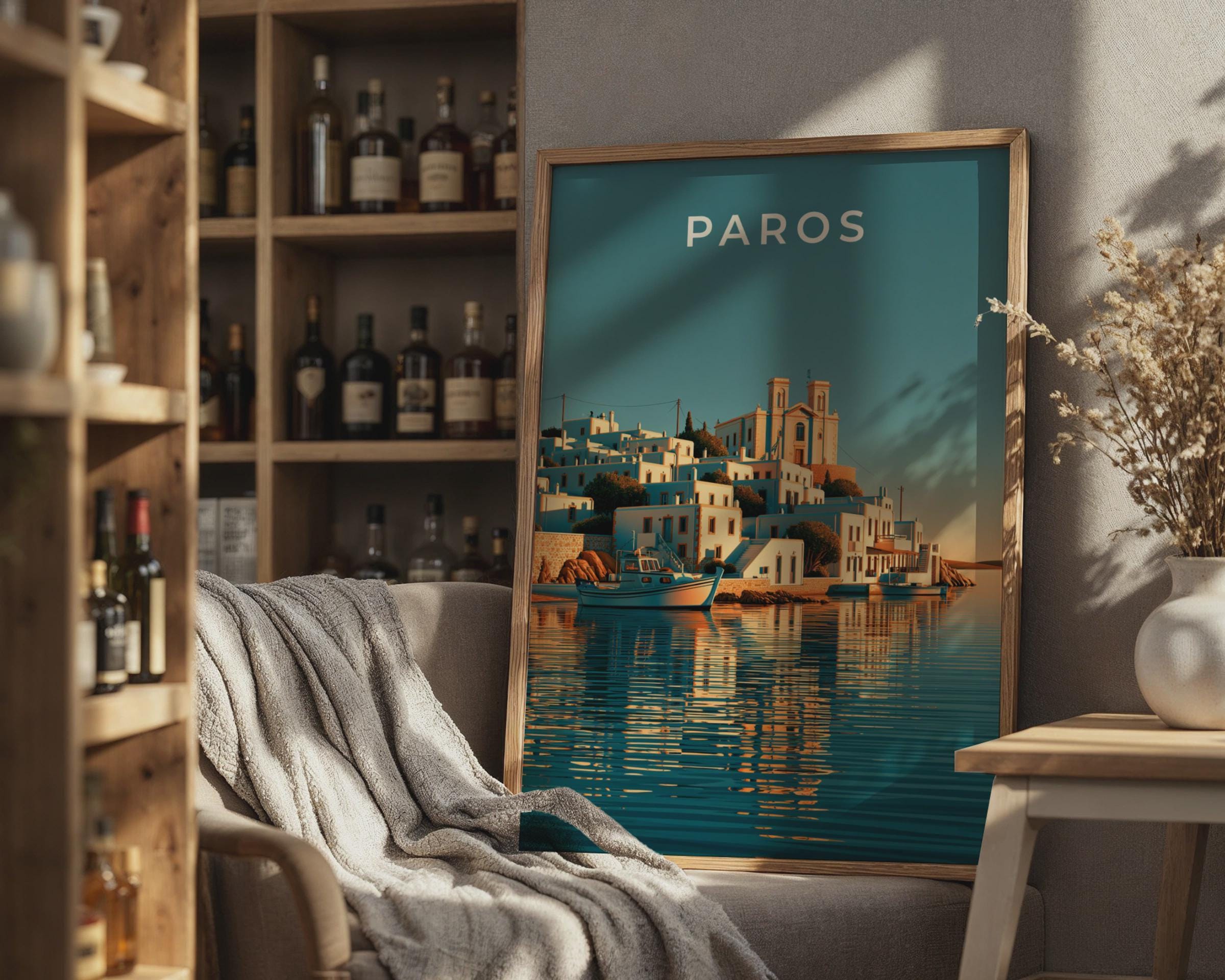 Coastal Wall Art Paros Poster - Travel Wall Art