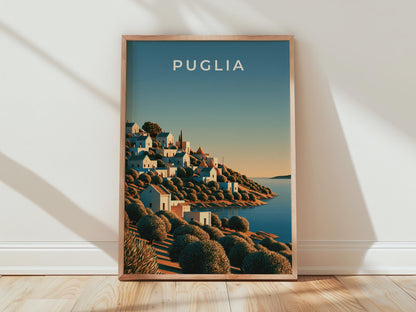 Puglia Coastal Landscape Art Print - Travel Wall Art