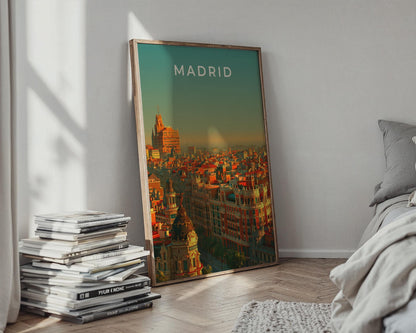 Madrid City Poster Urban Landscape Art Print - Travel Wall Art