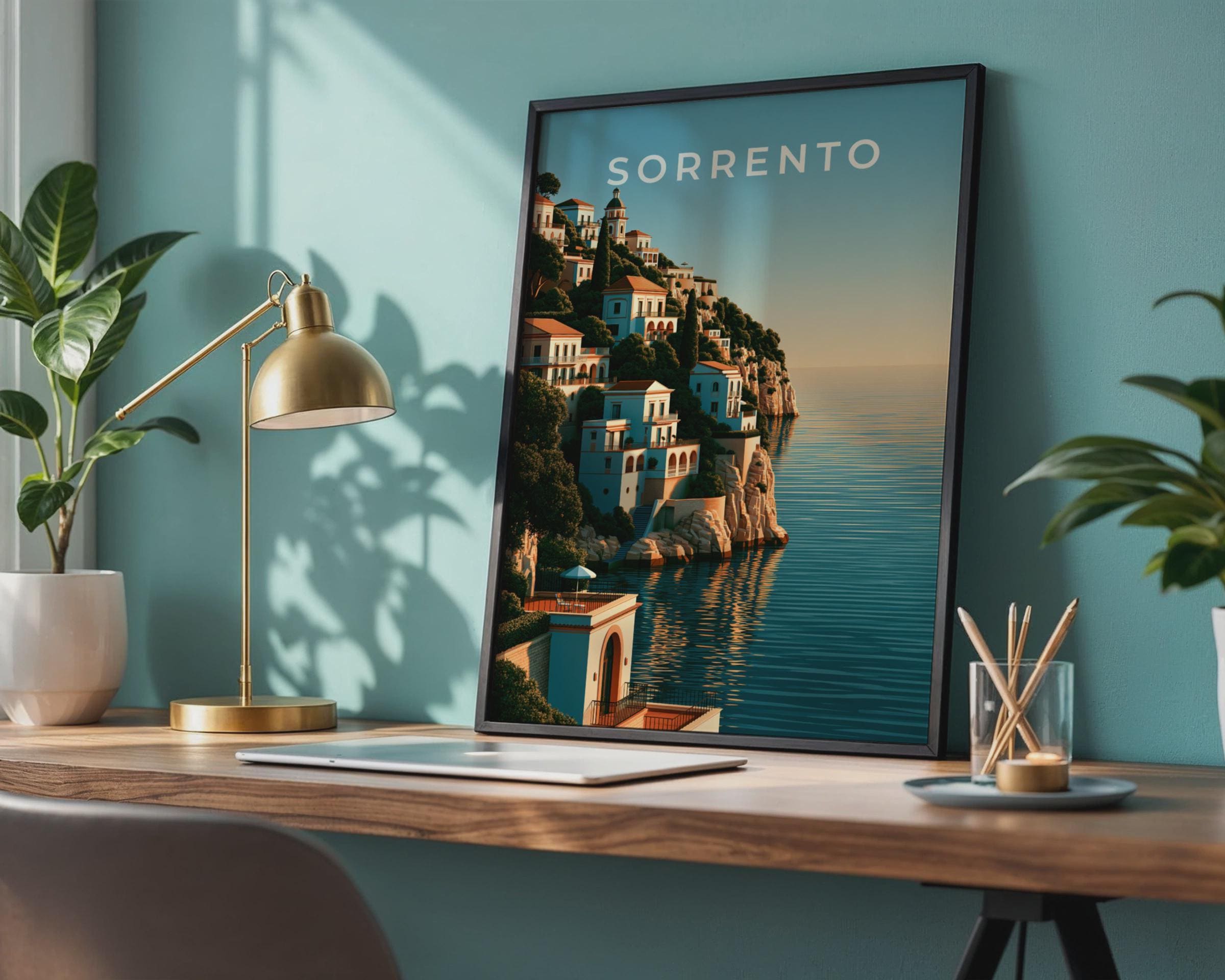 Sorrento Italy Print, Amalfi Coast Wall Art, Italian Coastal Poster, Mediterranean Decor - Travel Wall Art