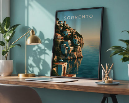Sorrento Italy Print, Amalfi Coast Wall Art, Italian Coastal Poster, Mediterranean Decor - Travel Wall Art