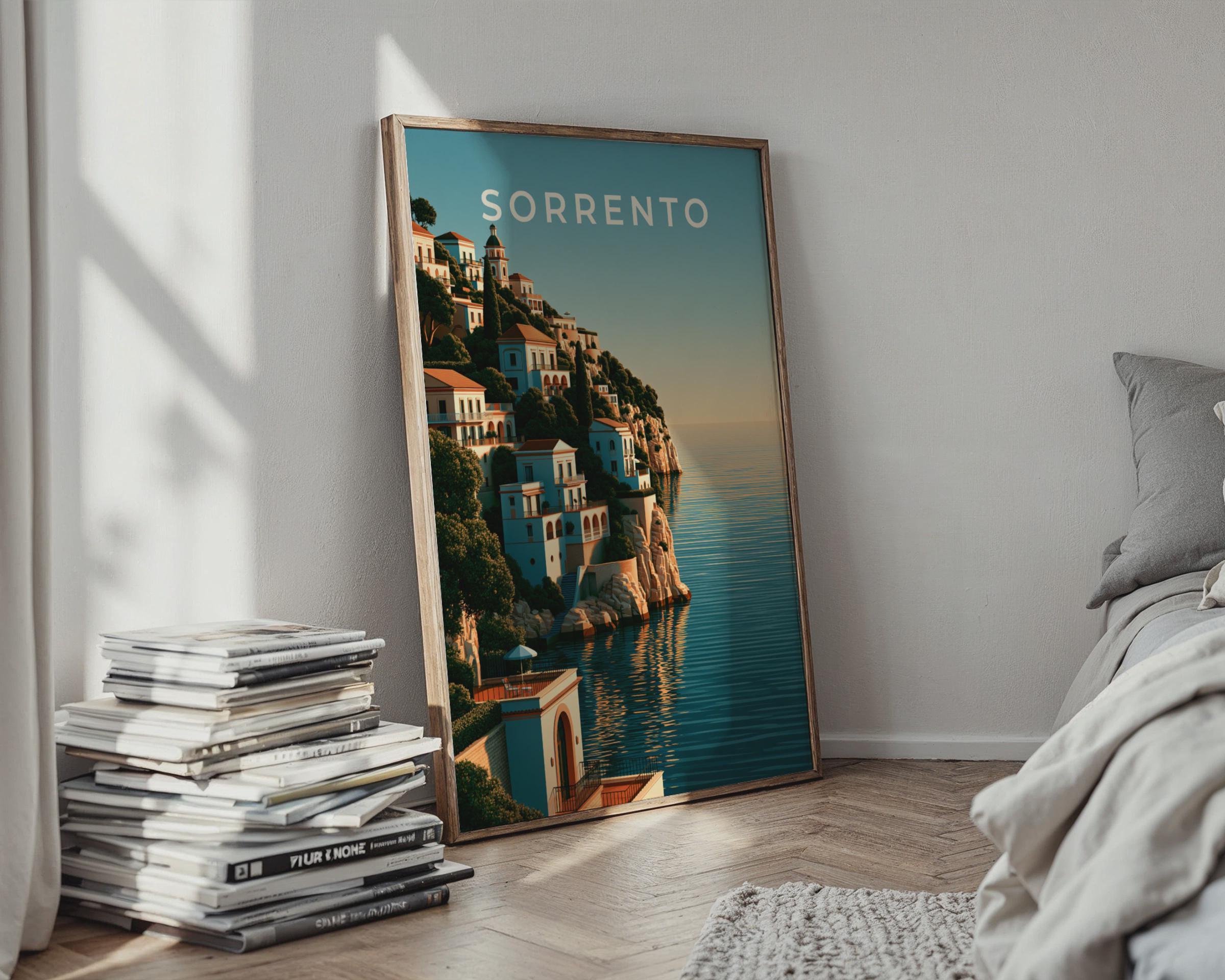 Sorrento Italy Print, Amalfi Coast Wall Art, Italian Coastal Poster, Mediterranean Decor - Travel Wall Art