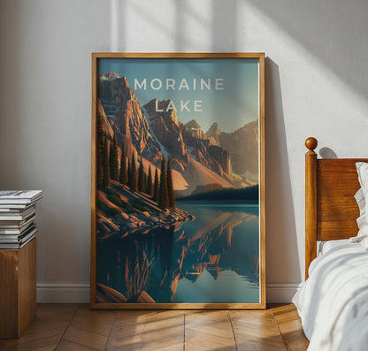 Moraine Lake Print, Banff Canada Mountain Wall Art, Rocky Mountain Poster - Travel Wall Art
