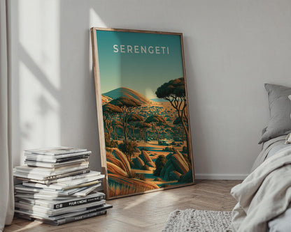 Serengeti Print, Africa Safari Wall Art, Savanna Landscape Poster - Travel Wall Art