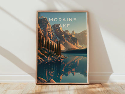 Moraine Lake Print, Banff Canada Mountain Wall Art, Rocky Mountain Poster - Travel Wall Art