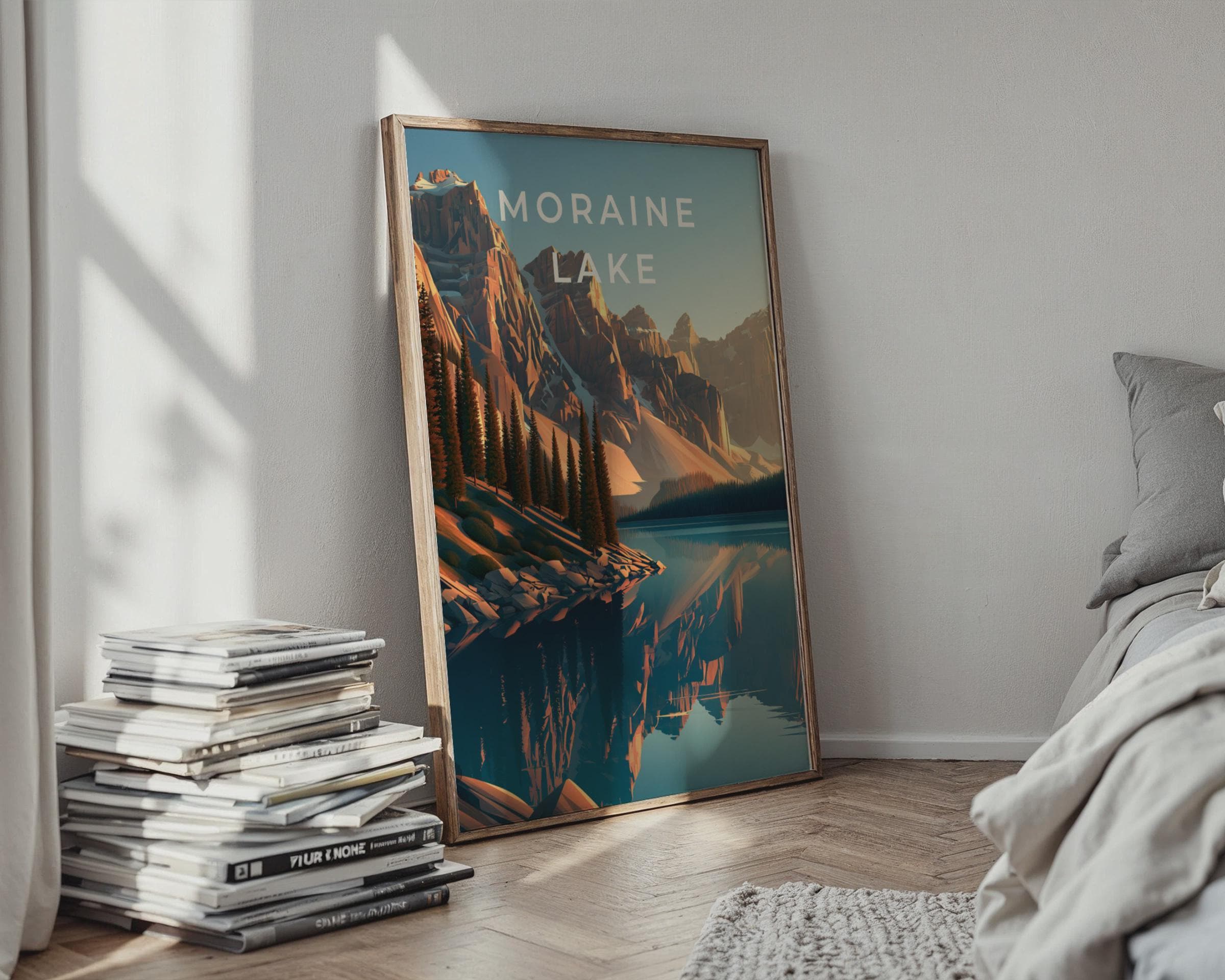 Moraine Lake Print, Banff Canada Mountain Wall Art, Rocky Mountain Poster - Travel Wall Art