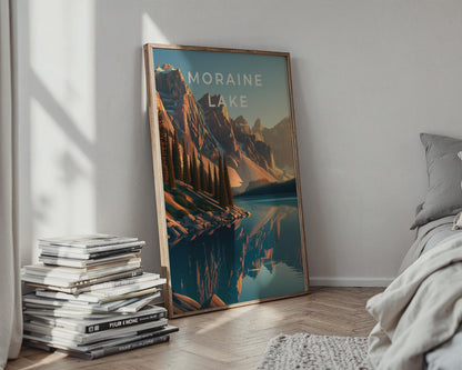 Moraine Lake Print, Banff Canada Mountain Wall Art, Rocky Mountain Poster - Travel Wall Art