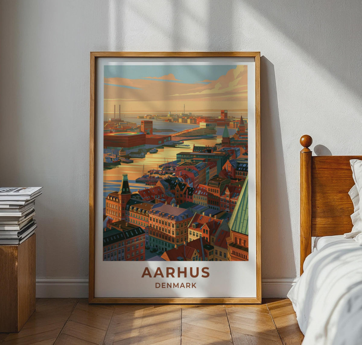 Aarhus Denmark Travel Poster