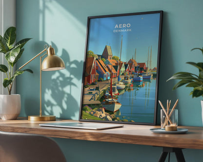 Aero Denmark Travel Poster