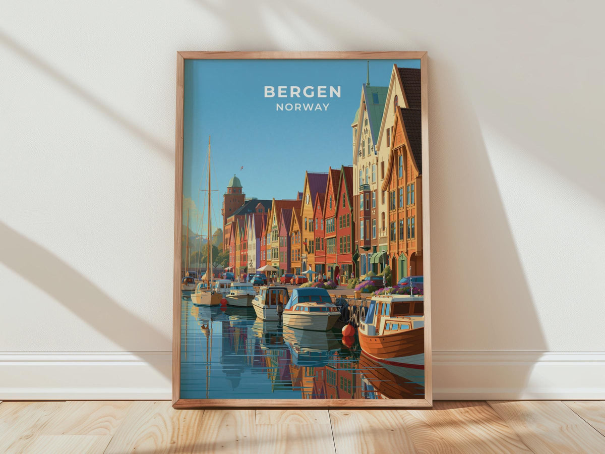 Bergen Norway Travel Poster