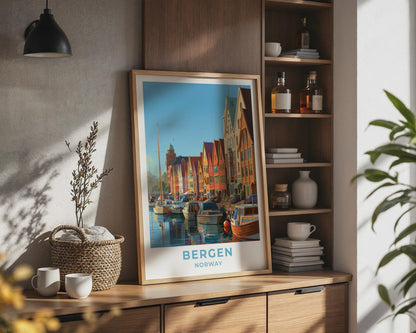 Bergen Norway Travel Poster