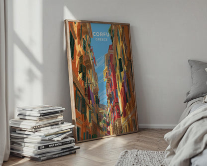 Corfu Greece Travel Poster