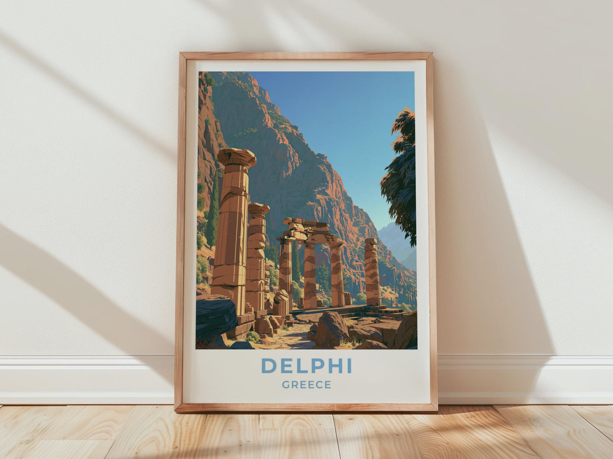 Delphi Greece Travel Poster