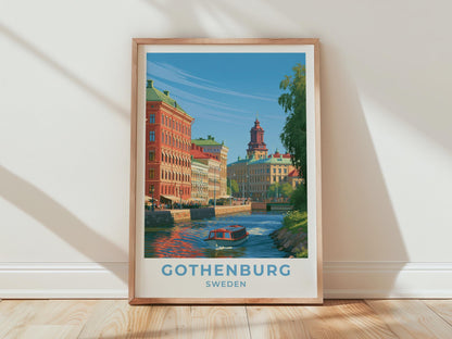 Gothenburg Sweden Travel Poster