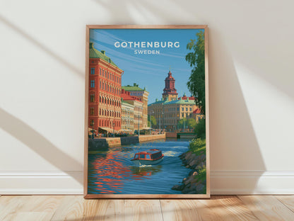 Gothenburg Sweden Travel Poster