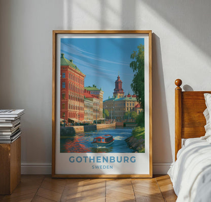 Gothenburg Sweden Travel Poster