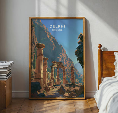 Delphi Greece Travel Poster