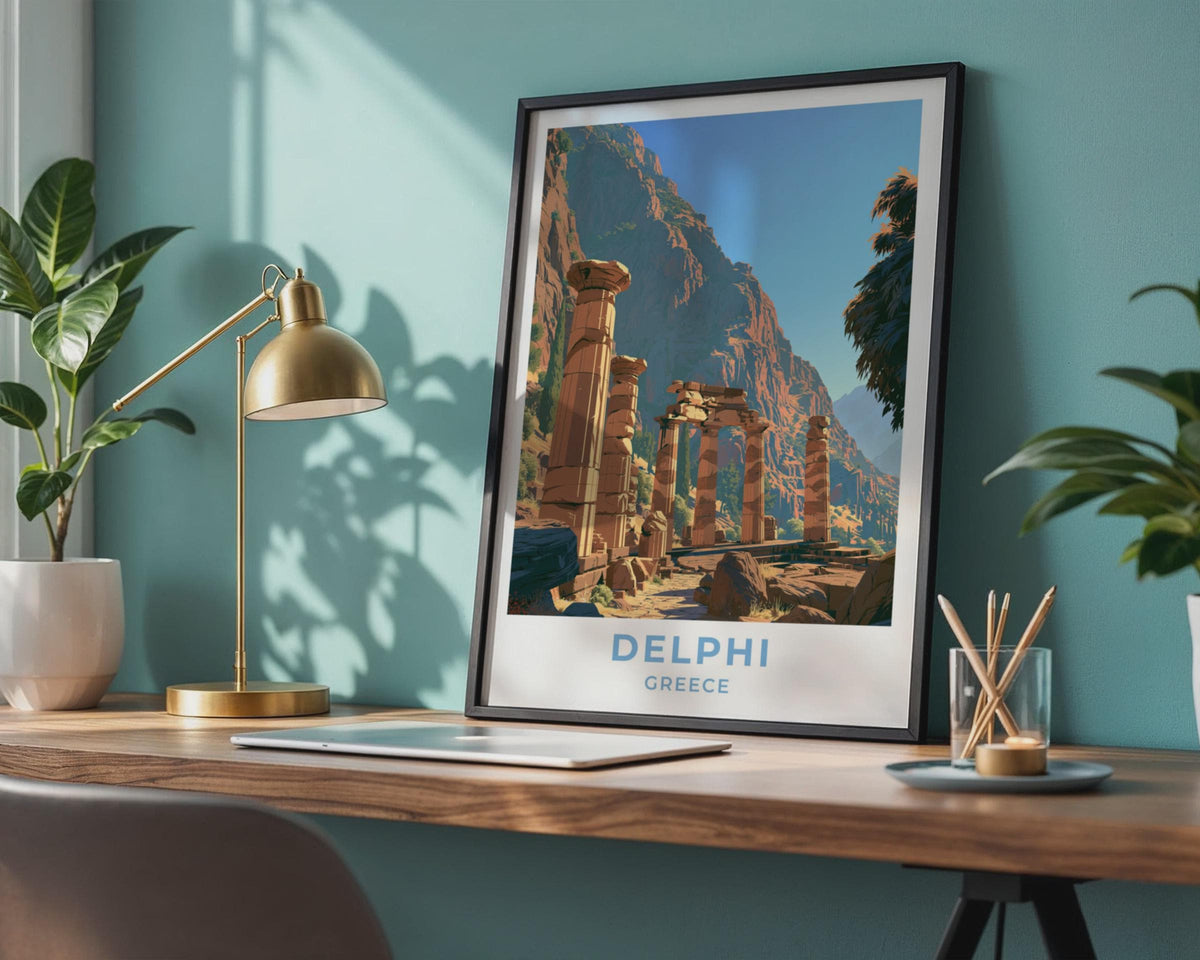 Delphi Greece Travel Poster