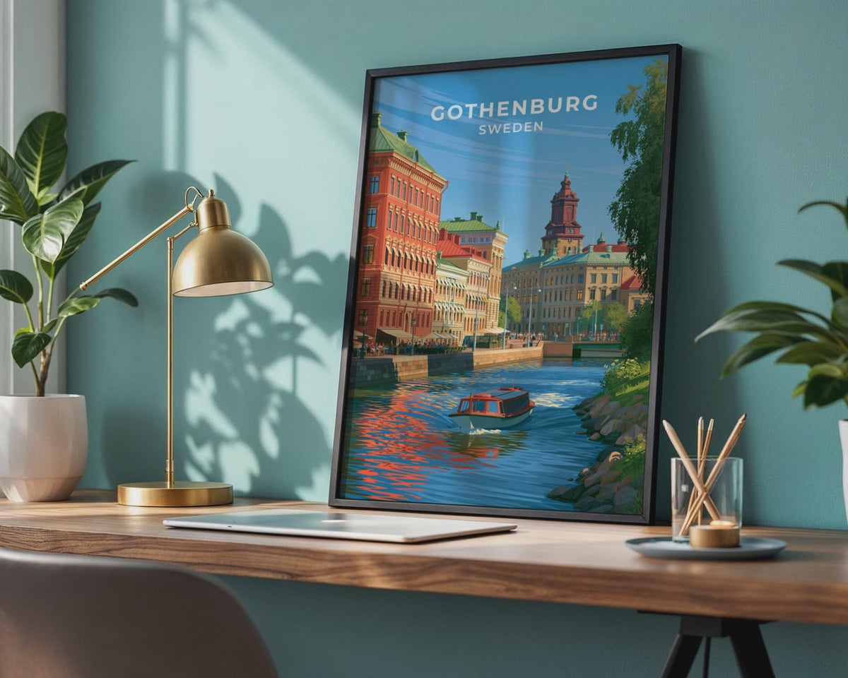 Gothenburg Sweden Travel Poster