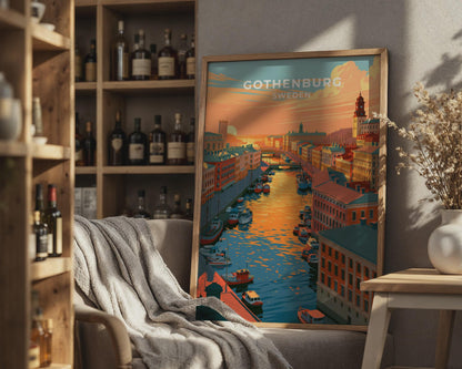 Gothenburg Sweden Travel Poster