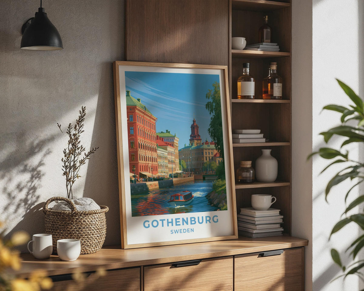 Gothenburg Sweden Travel Poster
