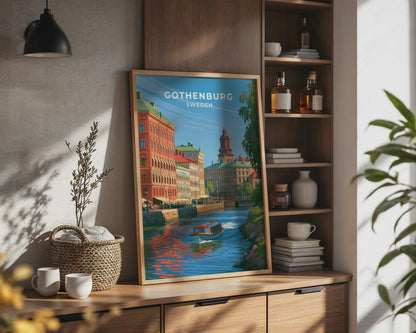 Gothenburg Sweden Travel Poster