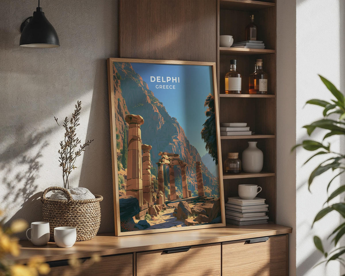 Delphi Greece Travel Poster