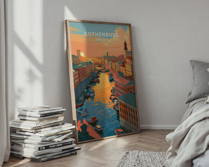 Gothenburg Sweden Travel Poster