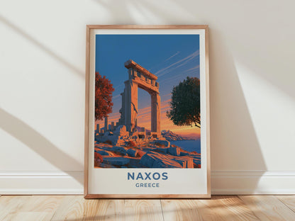 Naxos Greece Travel Poster