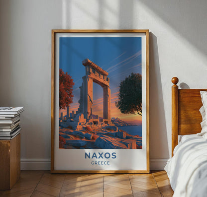 Naxos Greece Travel Poster