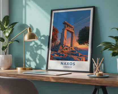 Naxos Greece Travel Poster
