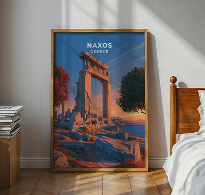 Naxos Greece Travel Poster