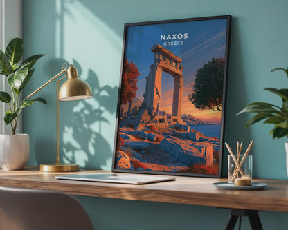 Naxos Greece Travel Poster