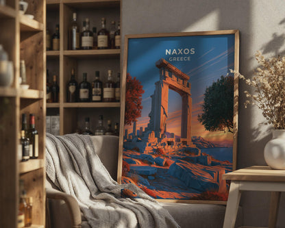 Naxos Greece Travel Poster