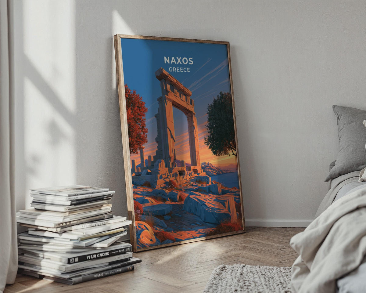Naxos Greece Travel Poster