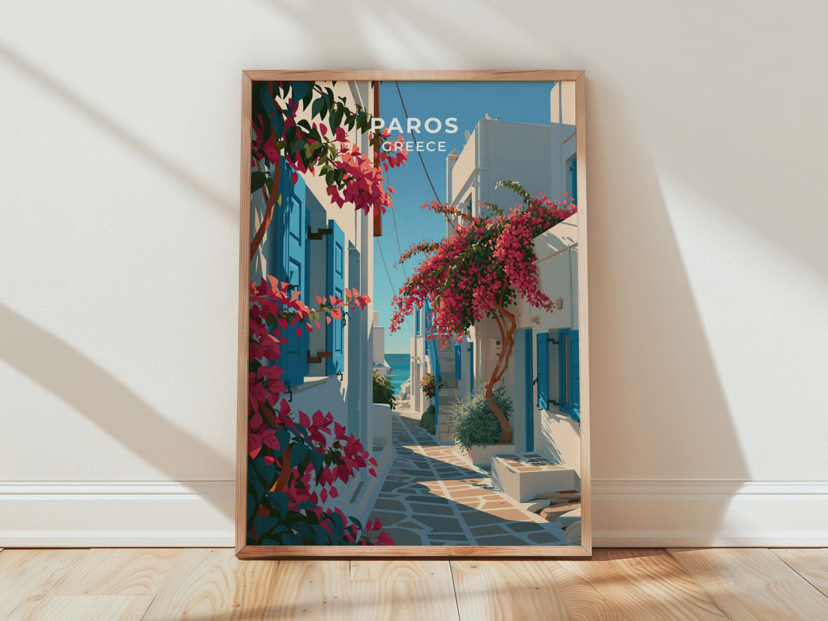 Paros Greece Travel Poster