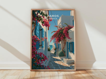 Paros Greece Travel Poster