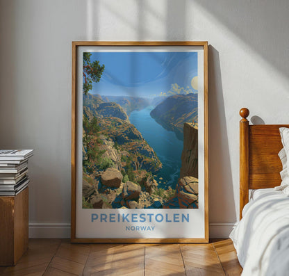 Preikestolen Norway Travel Poster