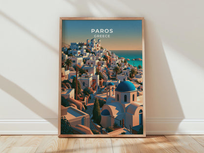 Paros Greece Travel Poster
