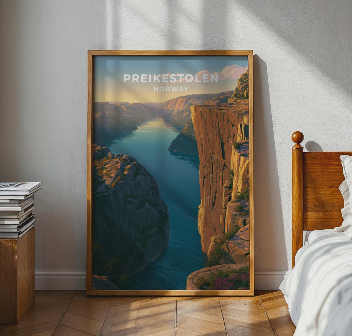 Preikestolen Norway Travel Poster