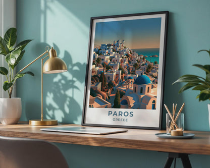 Paros Greece Travel Poster