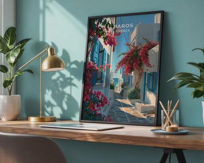 Paros Greece Travel Poster