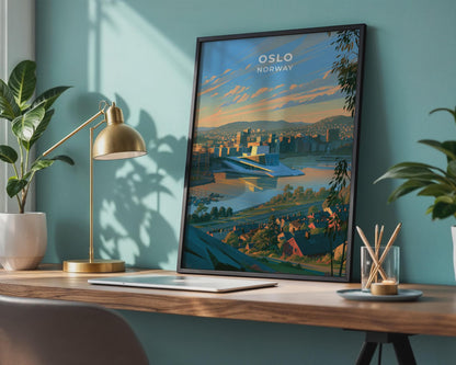 Oslo Norway Travel Poster