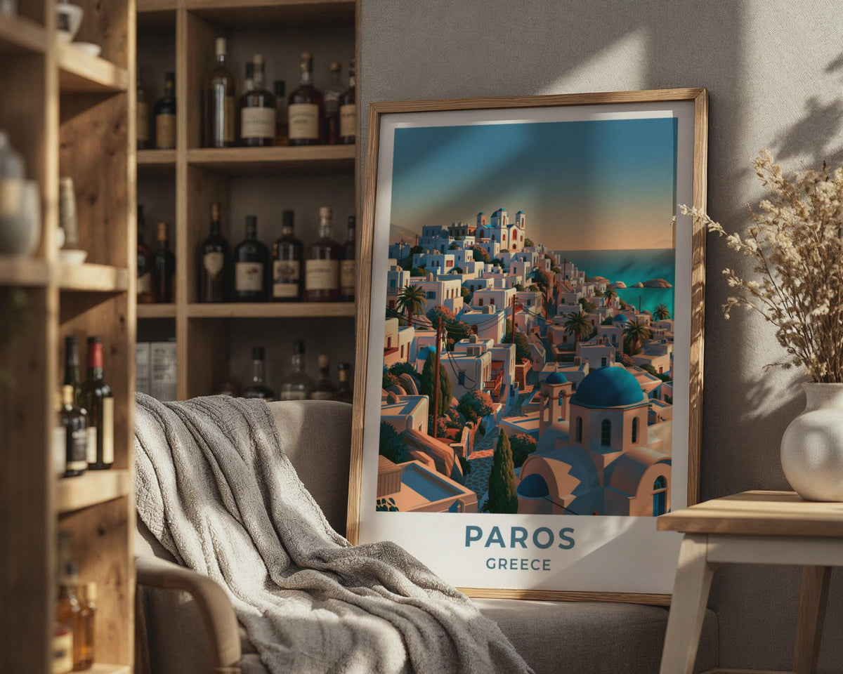 Paros Greece Travel Poster