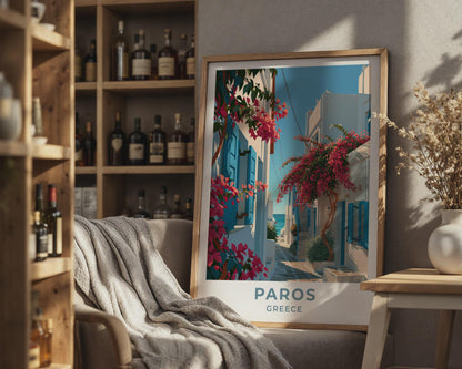Paros Greece Travel Poster