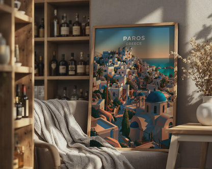 Paros Greece Travel Poster
