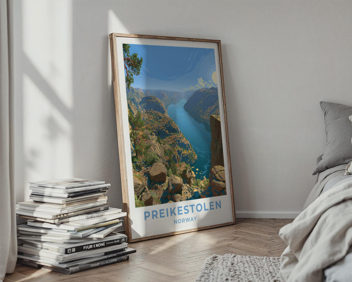 Preikestolen Norway Travel Poster