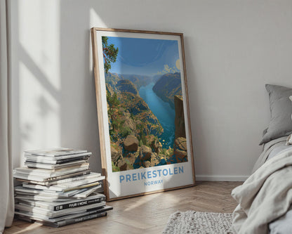 Preikestolen Norway Travel Poster