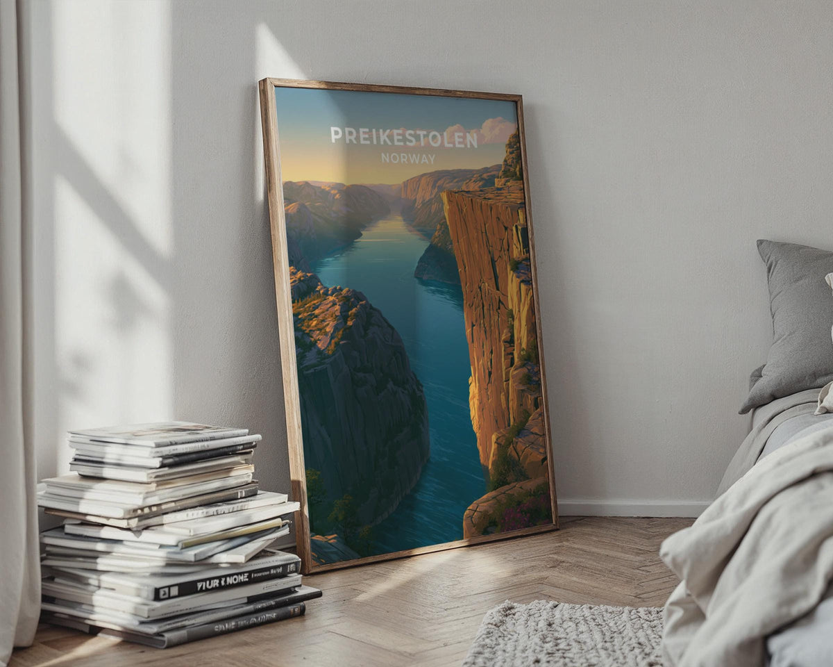 Preikestolen Norway Travel Poster